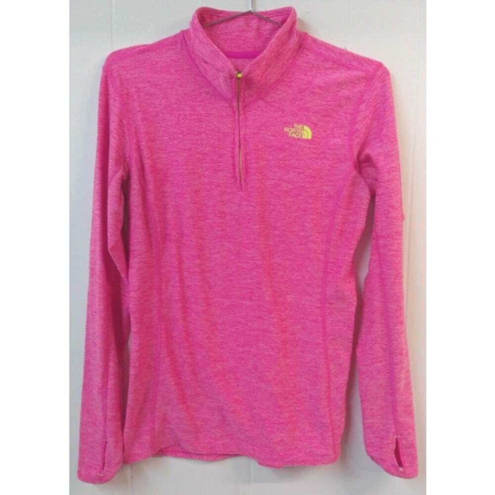 The North Face Women’s 1/4 Zip Pullover Pink Long Sleeve Athletic Top Size Small